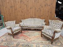 Królewski wypoczynek Ludwik sofa + 2 fotele  #1647 Stylowy Węgrów
