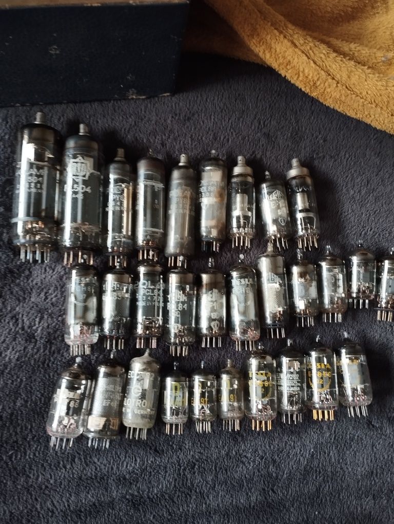 Stare lampy elektronowe - duży zestaw