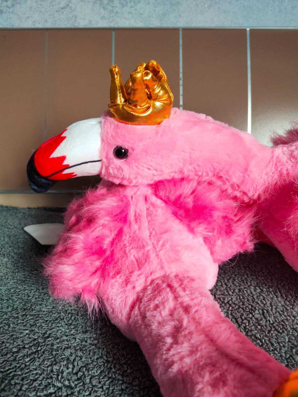 подушка игрушка Фламинго М'яка іграшка фламінго 70см