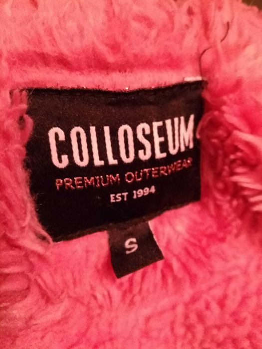 Зеленая парка куртка хлопок, розовая подкладка, капюшон кнопки карманы