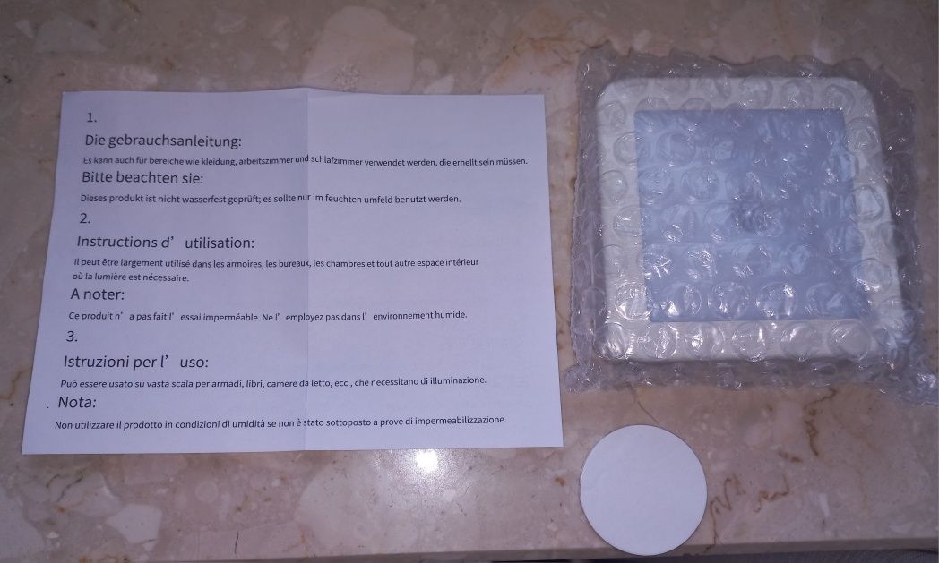 Lampy LED z czujnikiem ruchu - 2 szt. na baterie