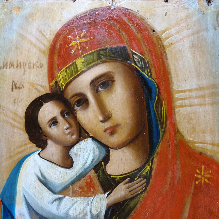 !Старинная икона Богородица