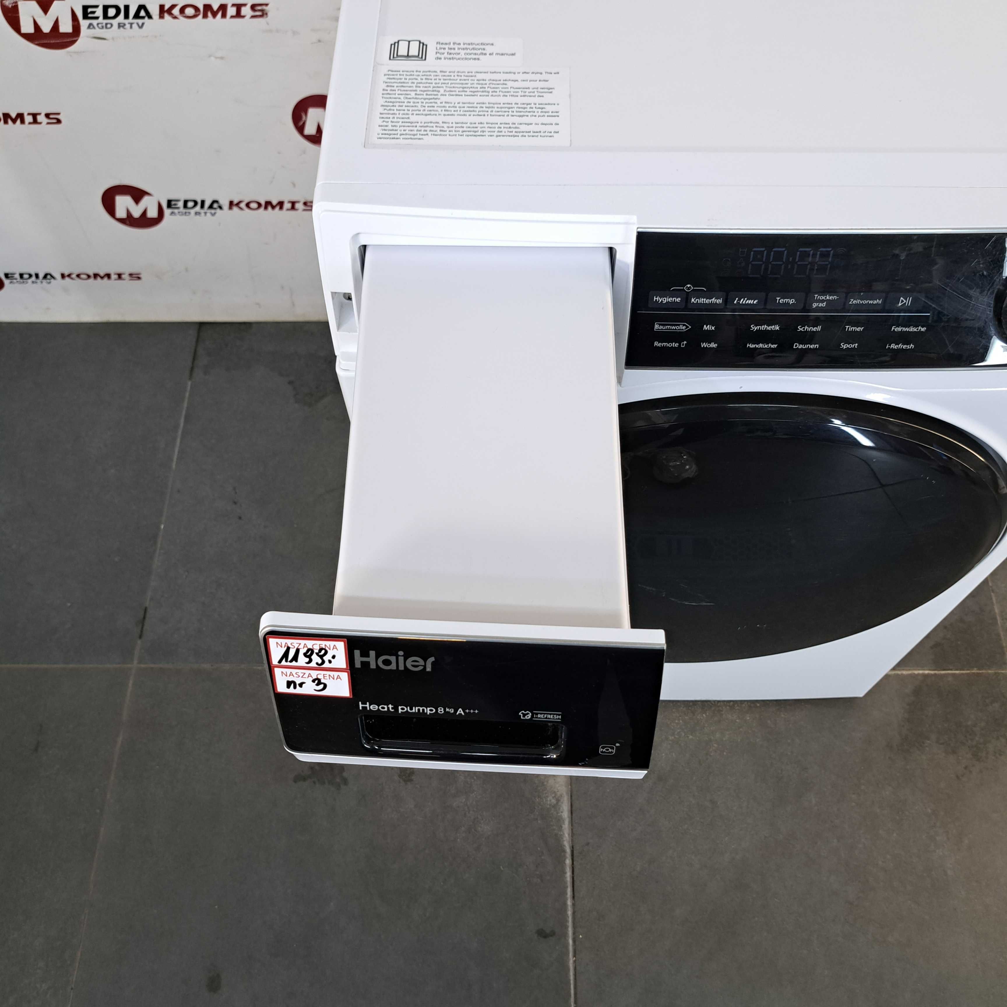 Suszarka Haier HD80-A3959 [12m-cy gwar] A+++/8kg/pompa ciepła [3]