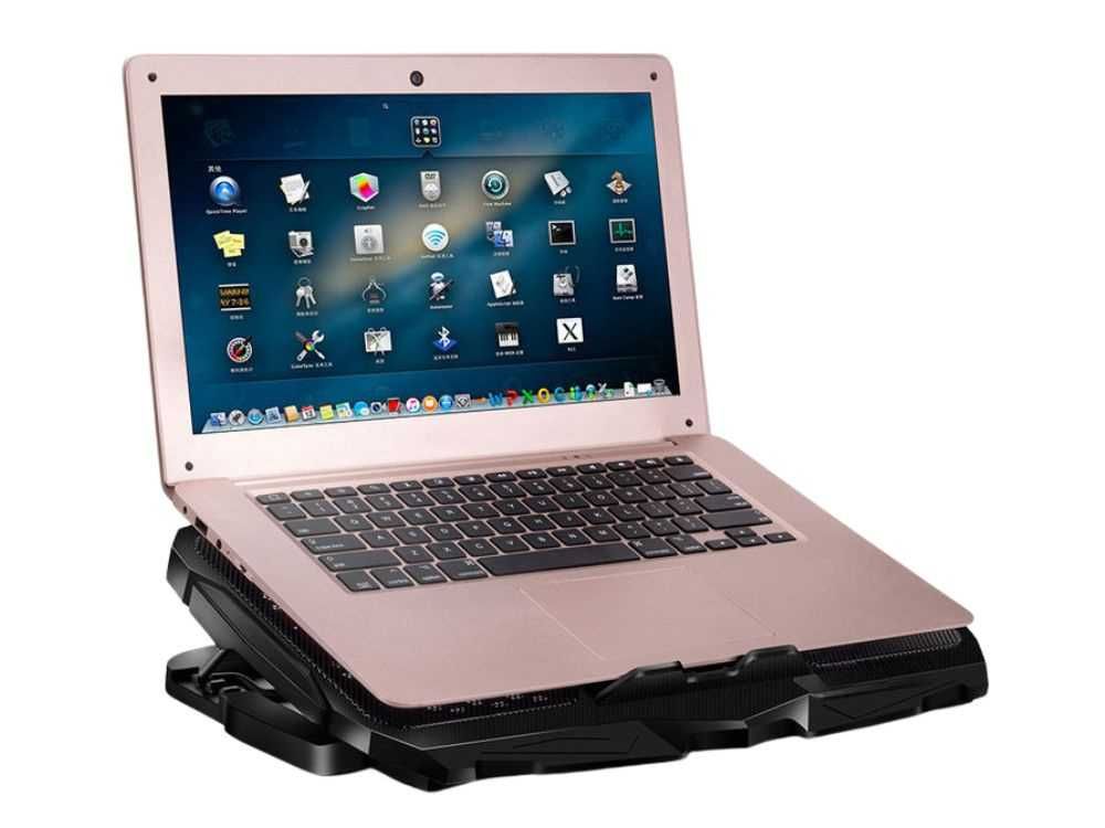 Podstawka chłodząca laptop LED regulowana z portem USB 10-17" 06349