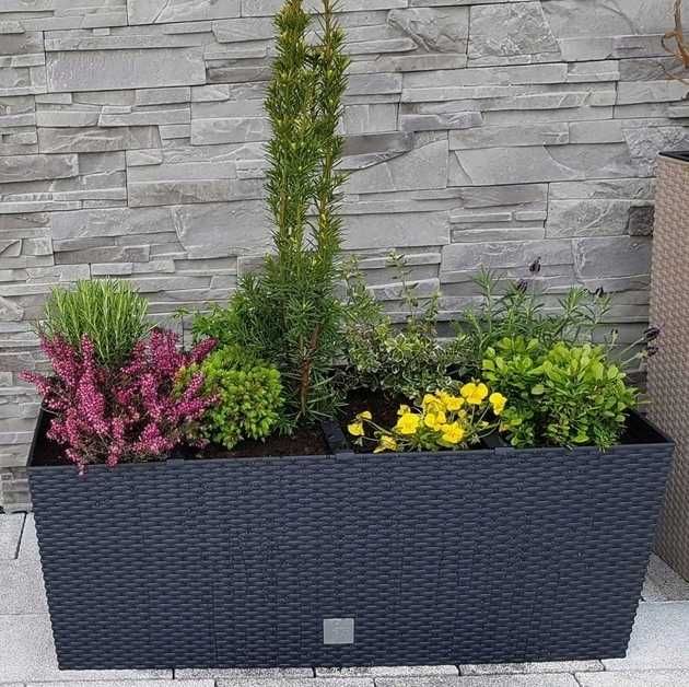 Doniczka skrzynia ogrodowa kwietnik na balkon antracyt 51,5cm