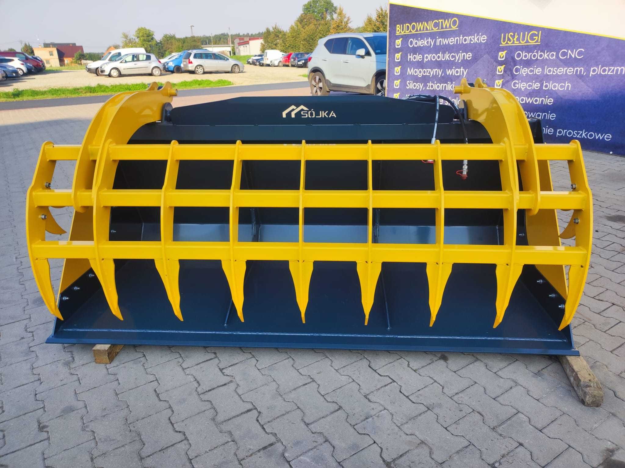 RATY!  Łyżko-krokodyl, zęby palone, 220 cm do Claas,JCB,Matbro,Cat,JLG
