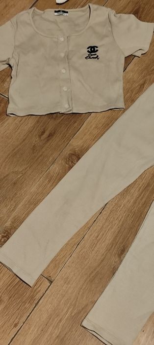 Komplet beżowy m/ L nowy