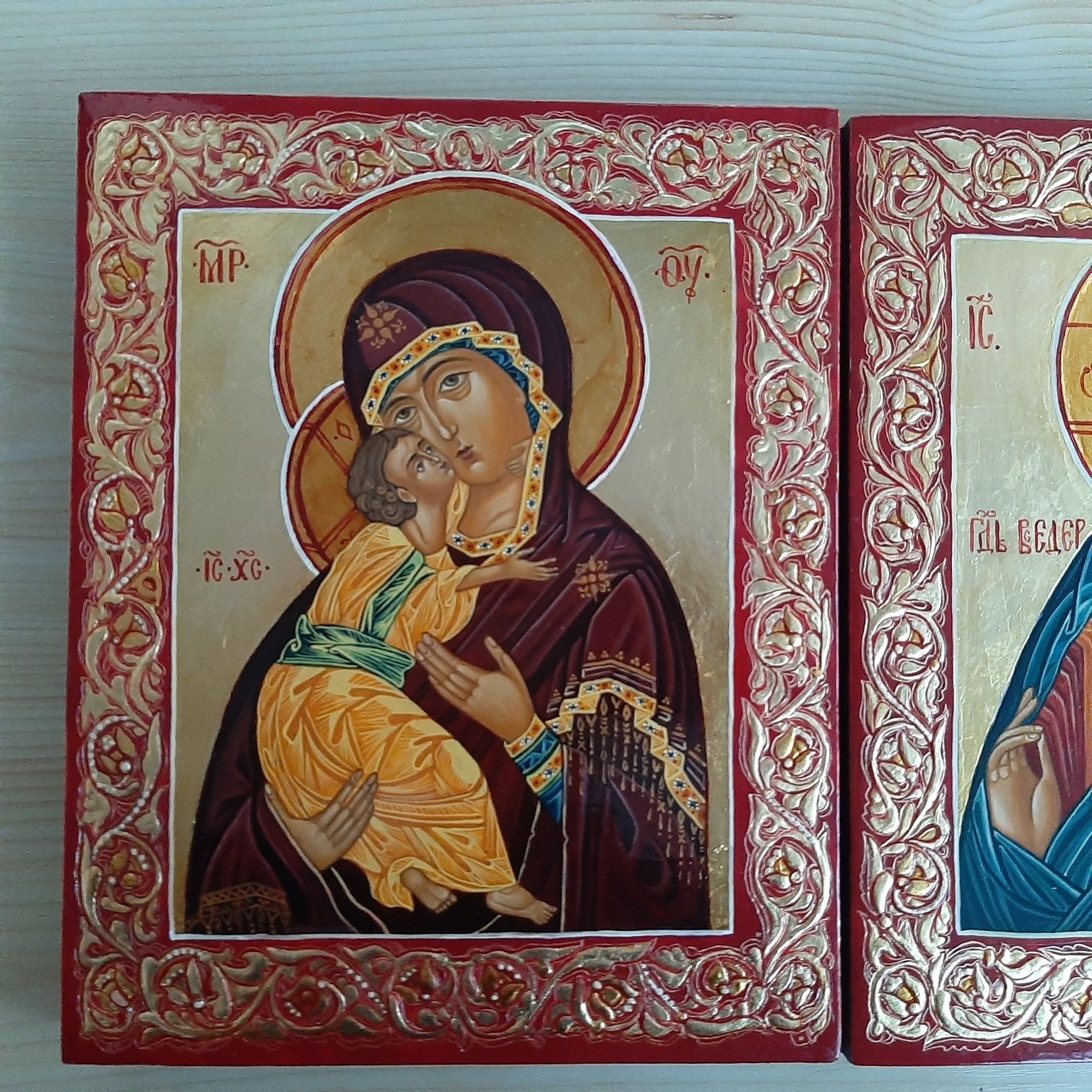иконы Иисус Христос и Богородица