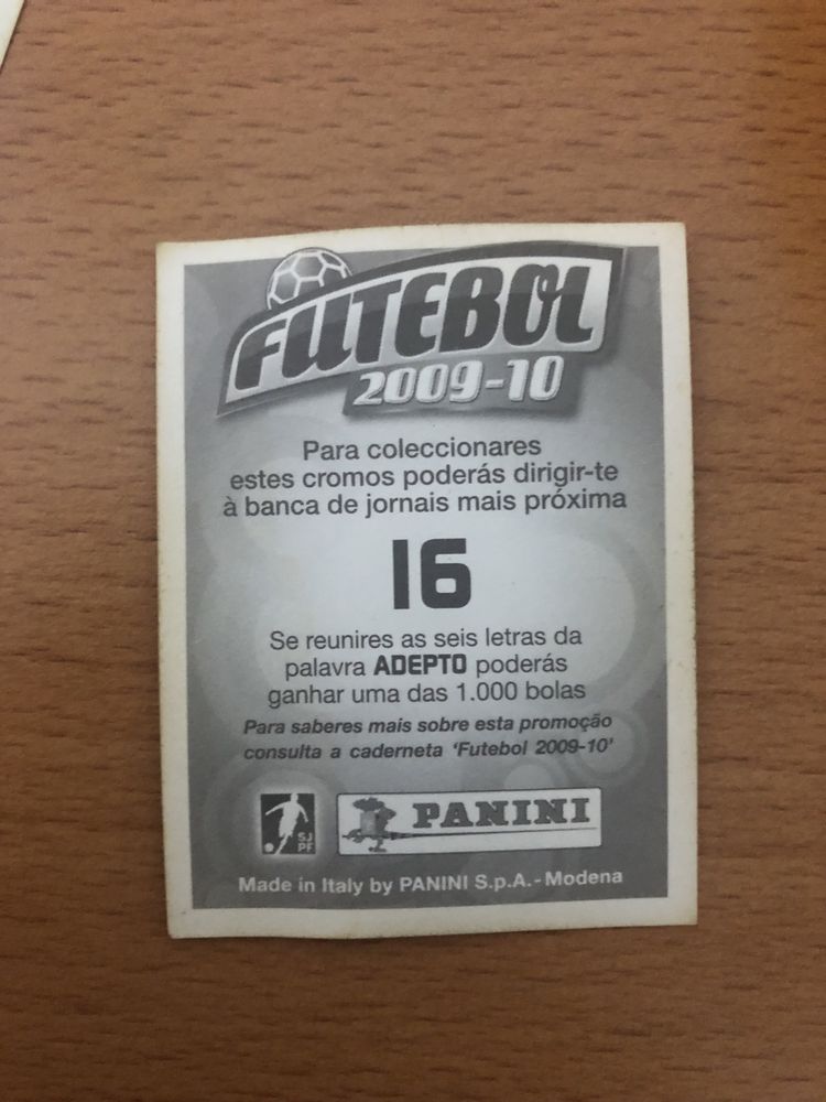 Cromos caderneta “Futebol 2009/2010”