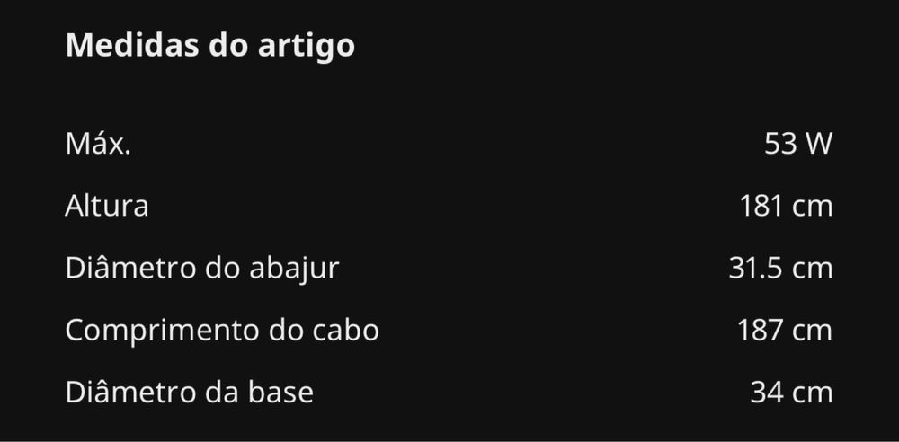 Candeeiro de pé - cinzento - IKEA