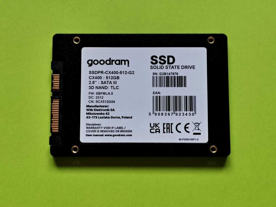 SSD 512GB GoodRam Cx400