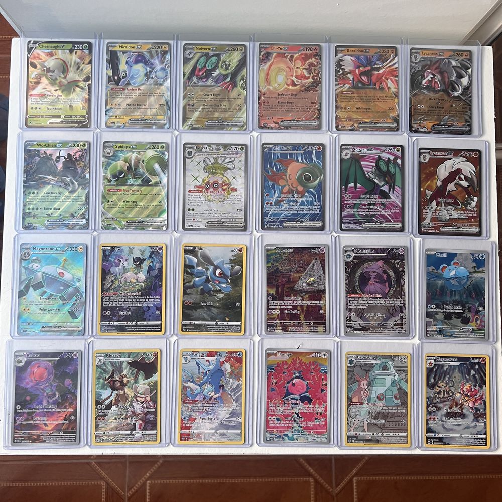 Cartas Pokémon (Trainers, VStar, VMax, V, EX, EX Full Art, Full Art)