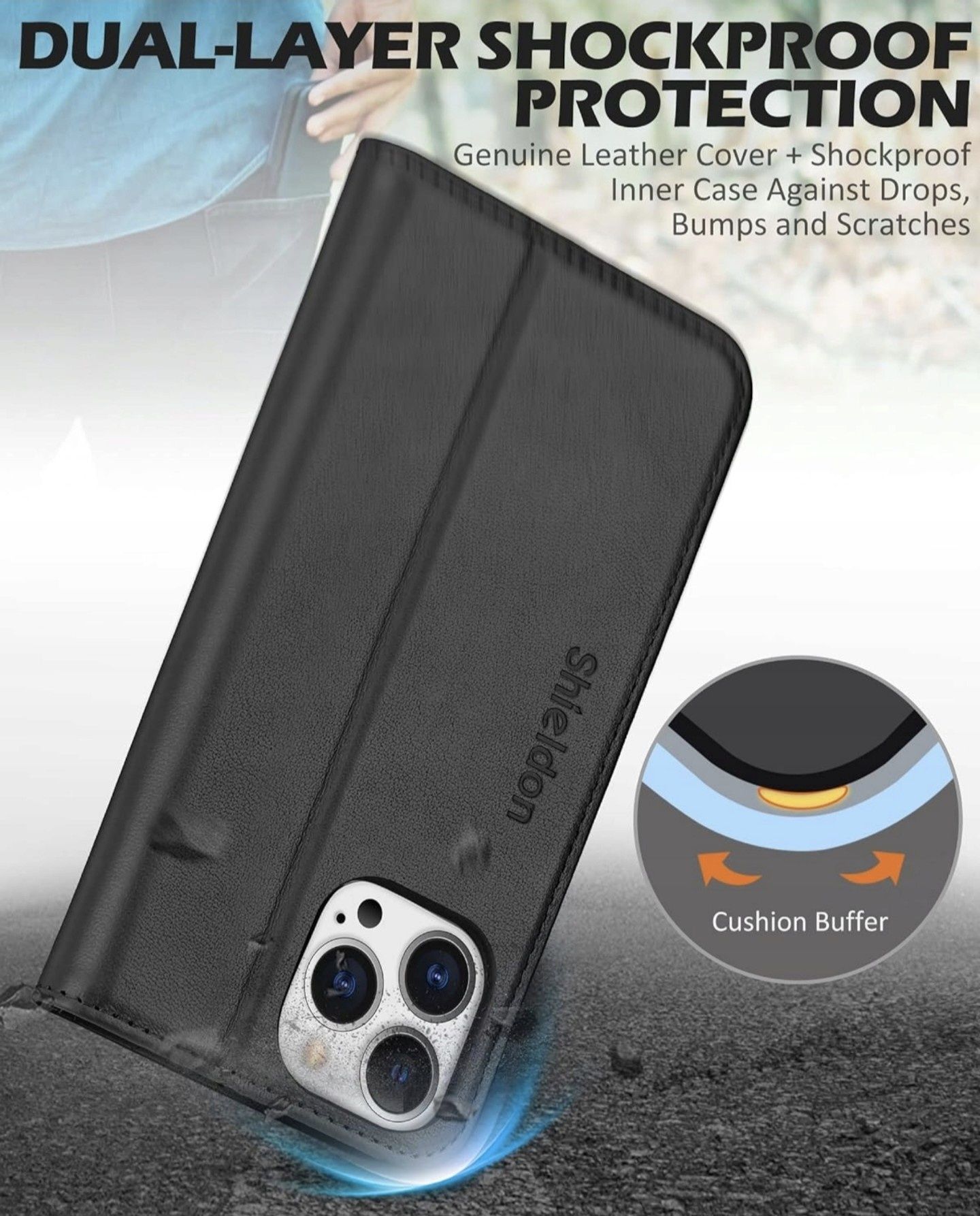 Etui z klapką Shieldon do Apple iPhone 13 Pro Max