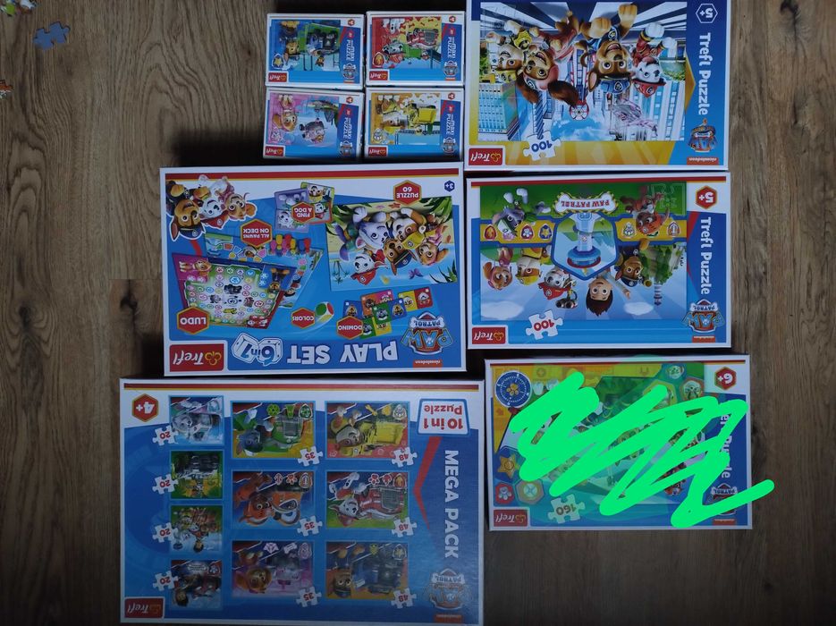 Mega zestaw Psi Patrol puzzle i gra