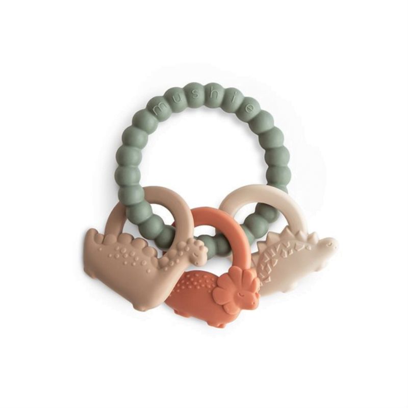Silikonowy gryzak na kółku Dino - Mushie