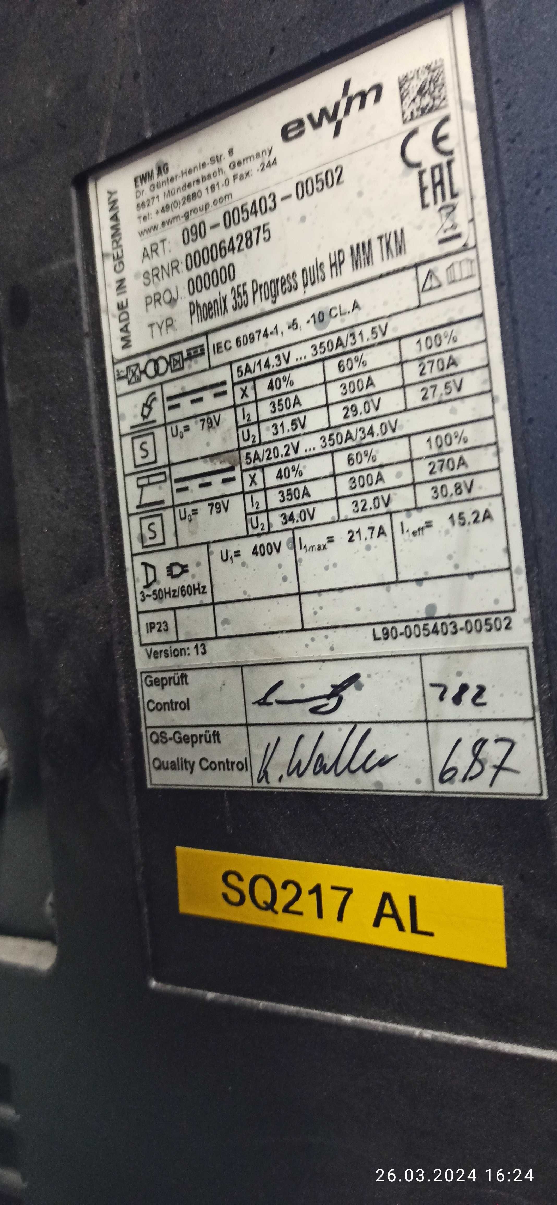 Spawarka EWM Phoenics 355  puls