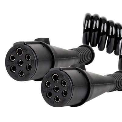Przewód spiralny naczepy TIR 2x 7 PIN typ N 5m 24V