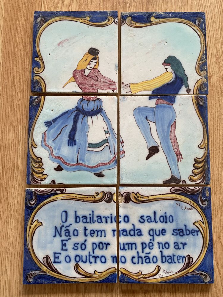 Painel azulejos antigos Fabrica S’Antanna anos 30