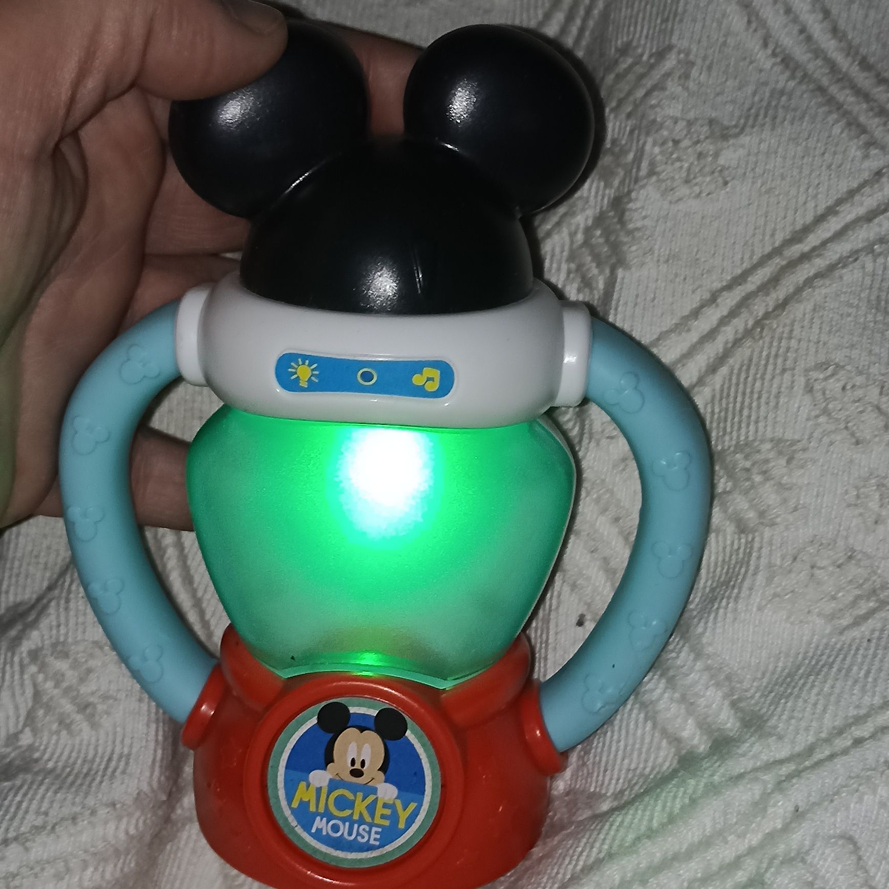 Lanterna várias cores e sons para criança adormecer do Mickey Mouse