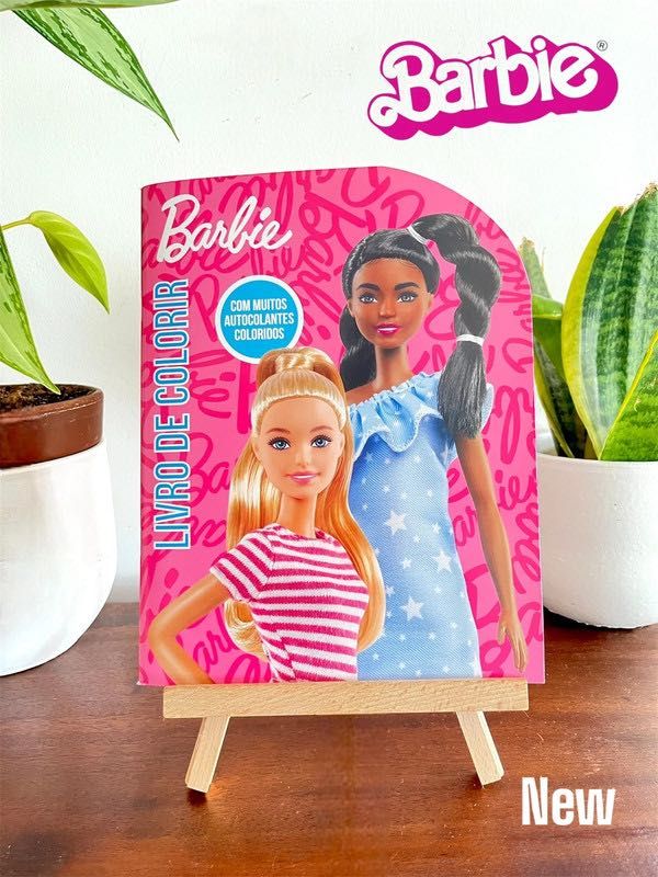 Livro Pintar com Autocolantes da Barbie  Novo