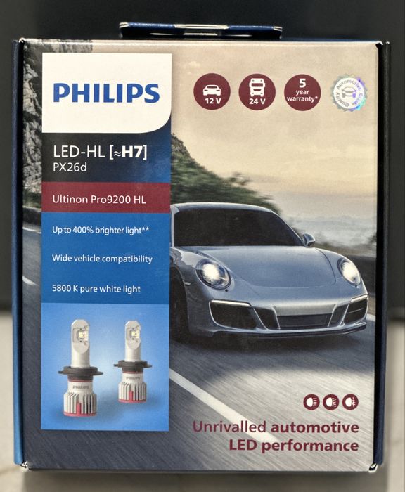 Żarówki LED H7 PHILIPS Ultinon Pro9200 +400% Nowe! Najmocniejsze!