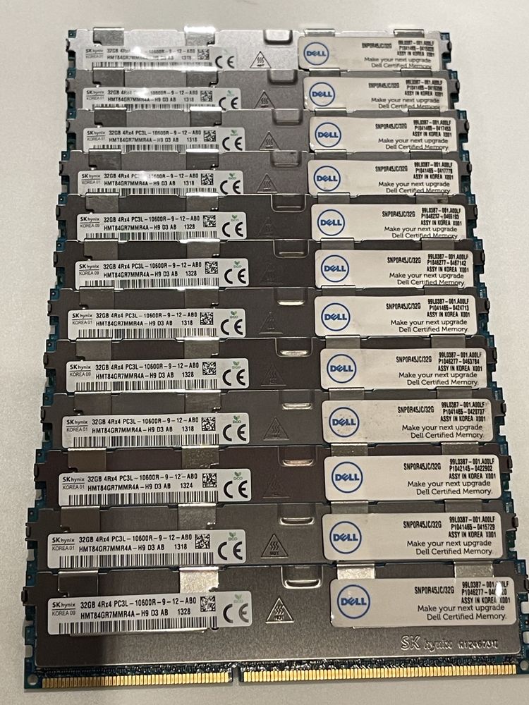 384Gb DDR3 ECC 1333Mhz ( 10600 ) | 12 x 32Gb