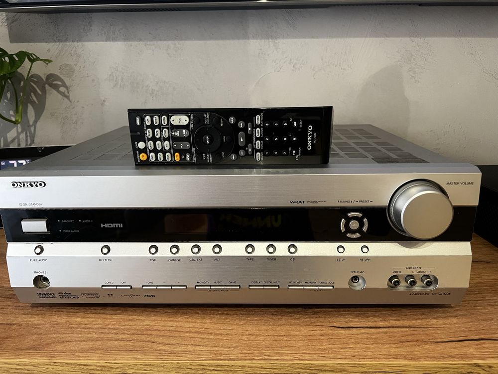 Amplituner ONKYO TX-SR506 srebrny - stan bdb