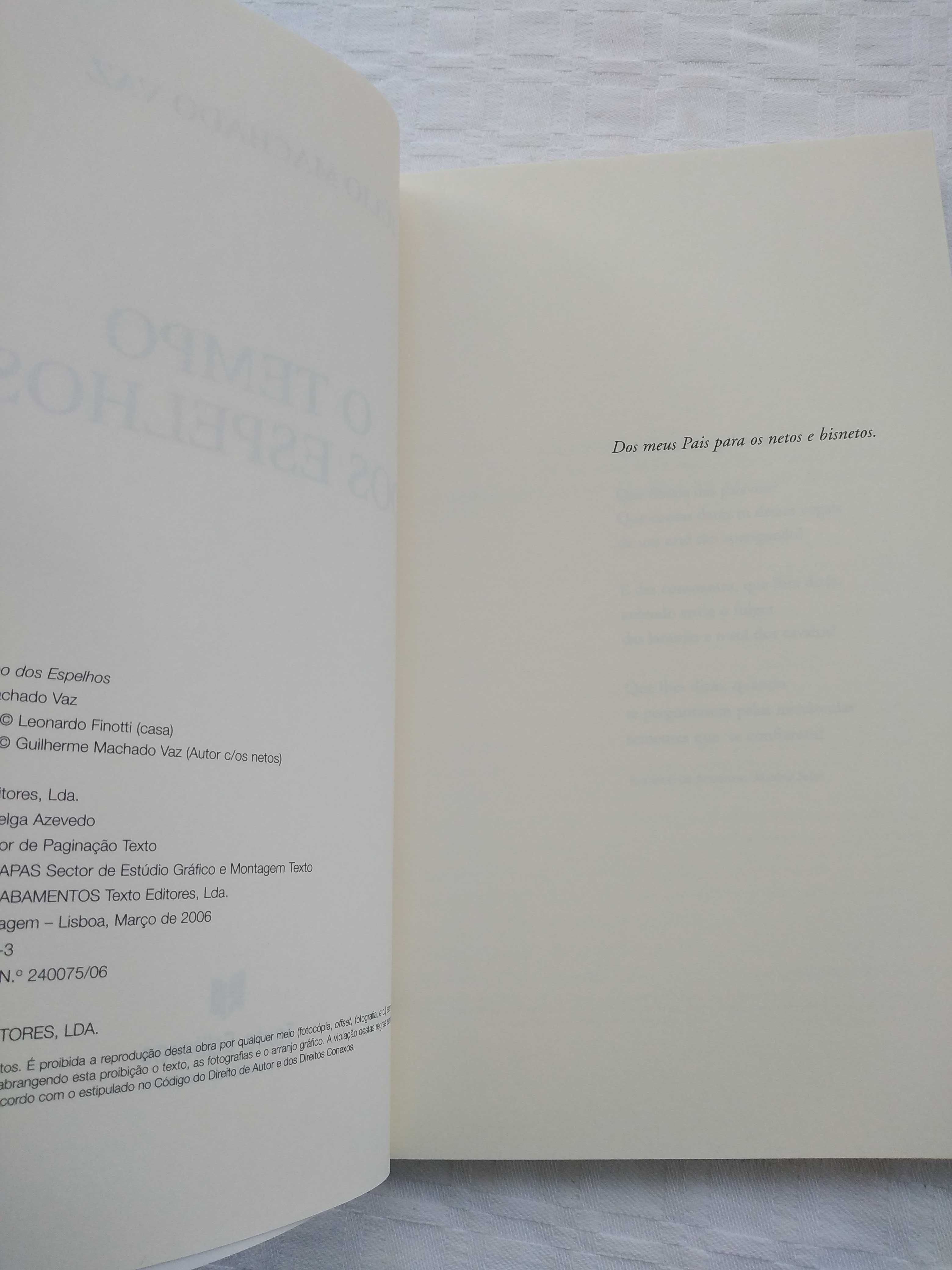 Livro O Tempo dos Espelhos