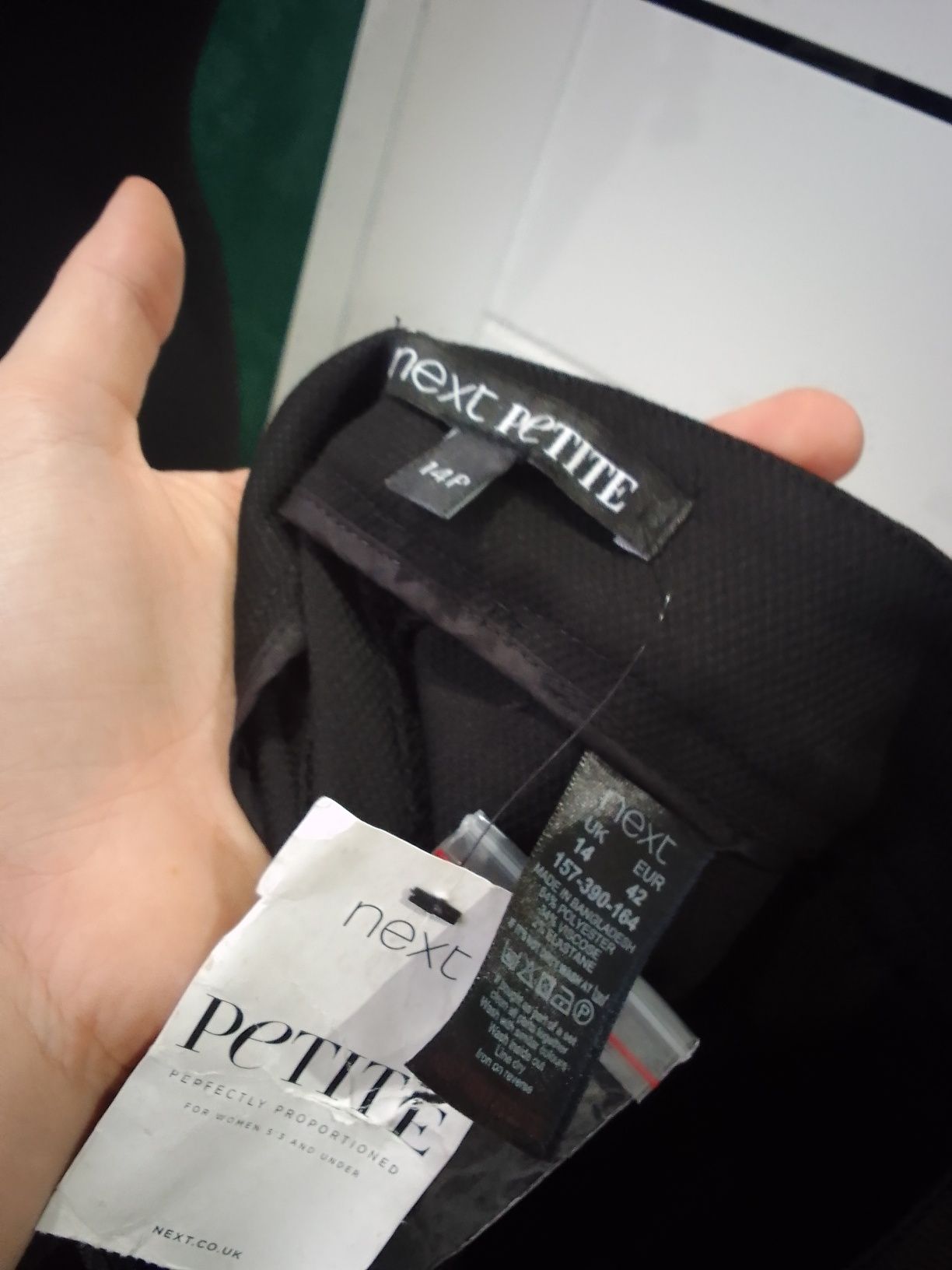 Next czarne spodnie klasyczne damskie z metką XL