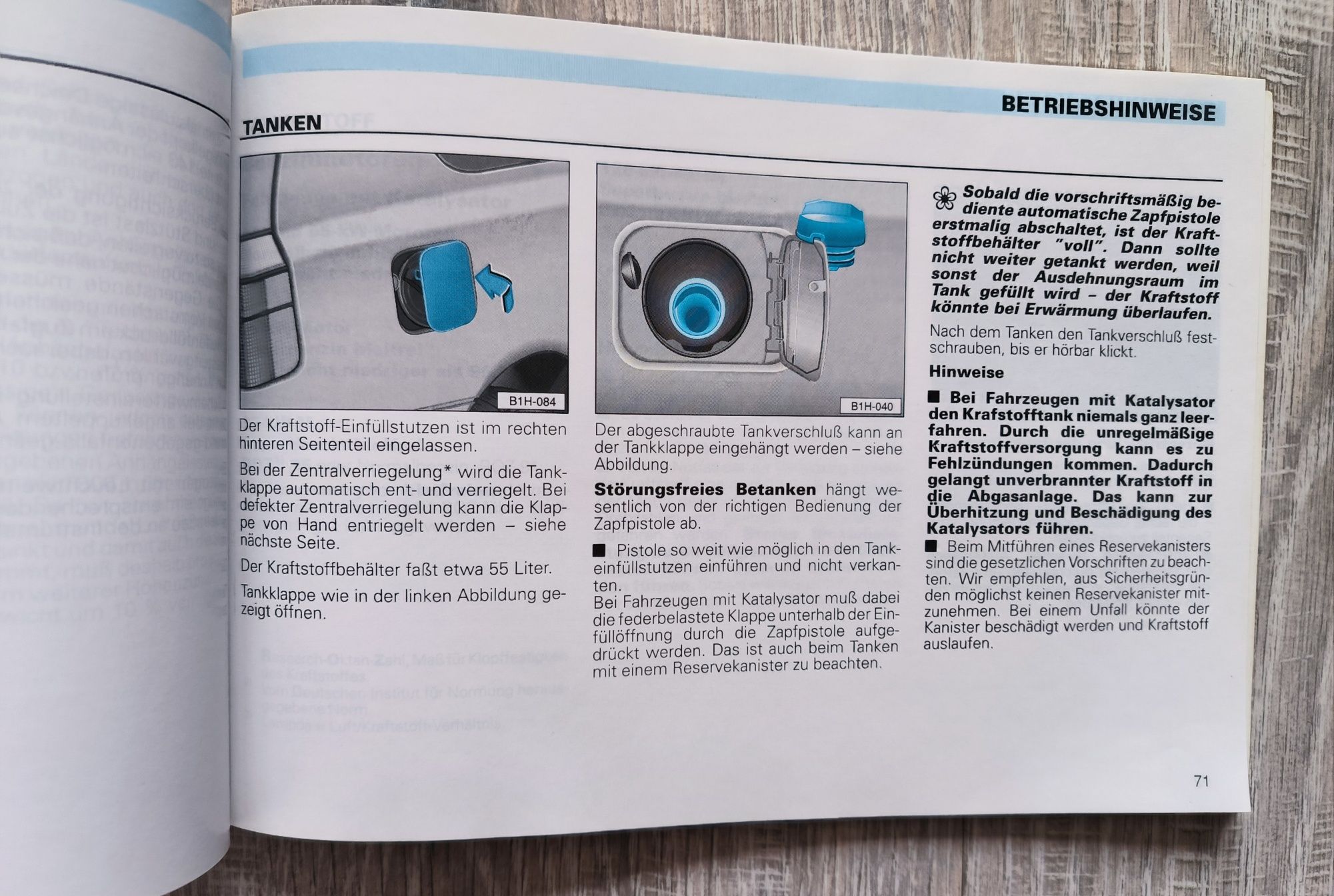 Instrukcja obsługi Volkswagen Golf III fabryczna z 1991 roku