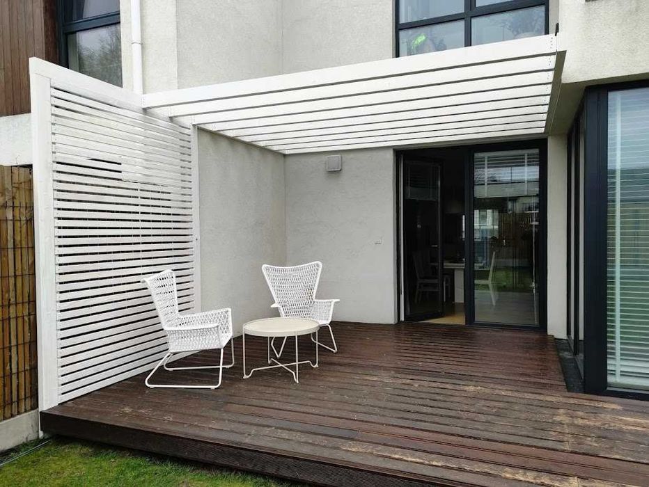 Pergola, taras, altana, wiata, drewno BSH, poliwęglan, zadaszenie