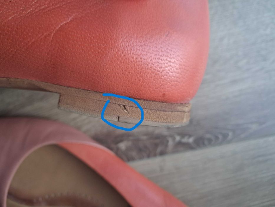 baleriny/ półbuty Mcarthur 36 pomarańczowe koralowy pudrowy róż