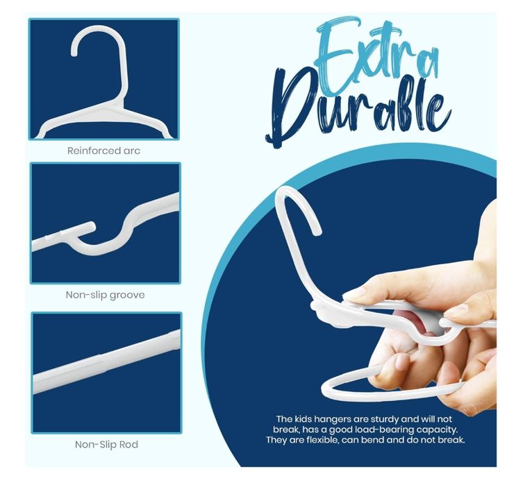 Plastikowe wieszaki Utopia Home na ubrania 40szt.–trwałe, dla dzieci