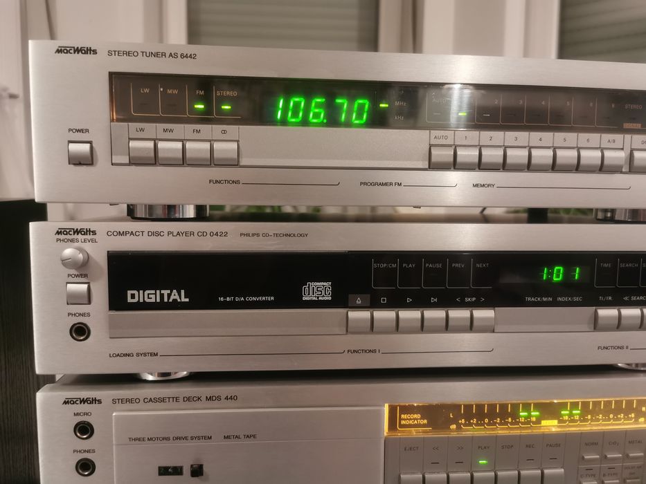 Wieża Stereo Unitra Diora MacWatts SSL 0422- 5 el. JAK NOWA Radmor