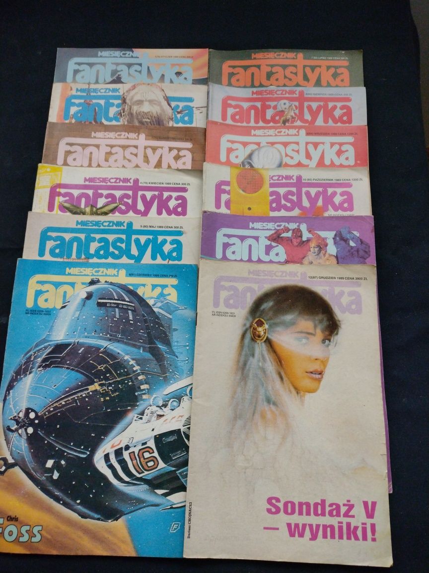 Fantastyka Miesięcznik rok 1989 komplet