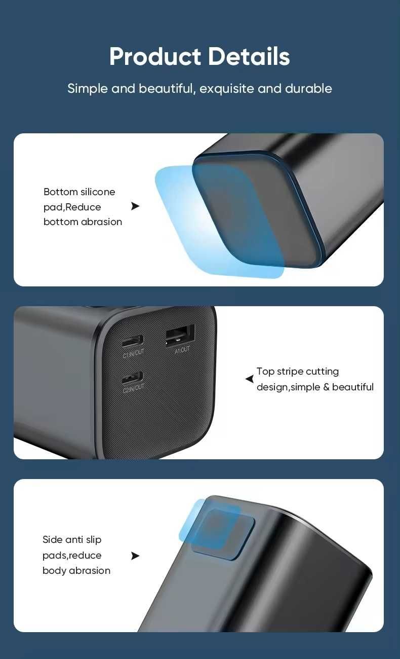 Повербанк PD140W 27000 mAh 2xUSB-C, out USB-A/22.5W PB-2010