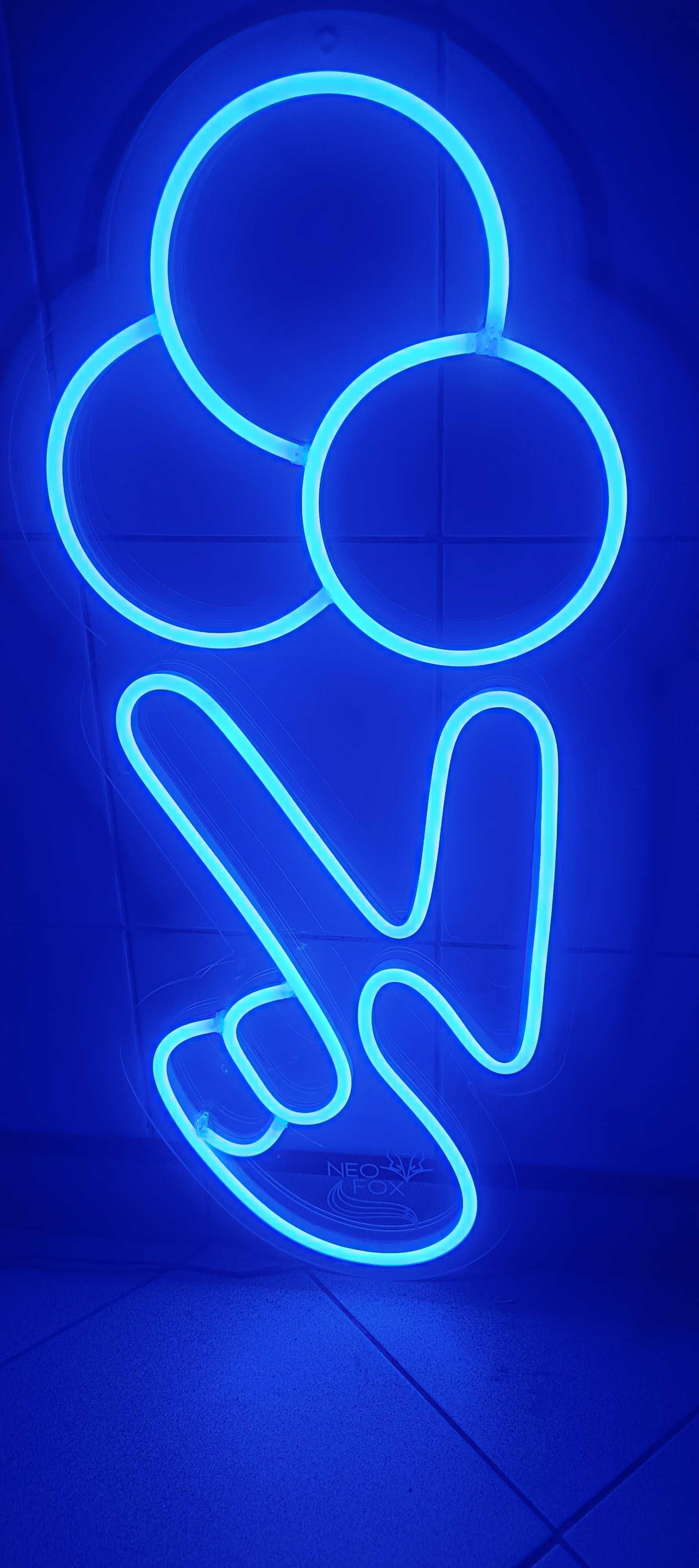 Neon świetlny duży led lody