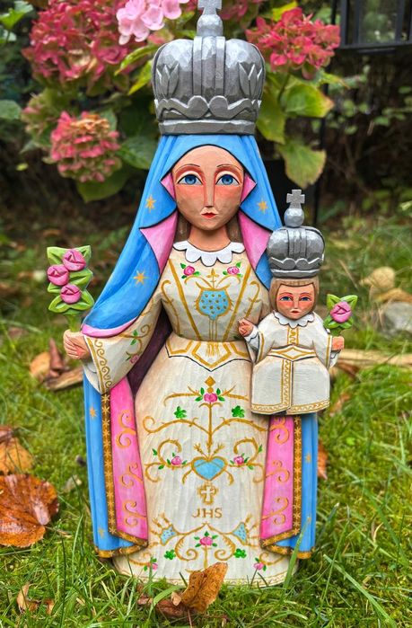 Madonna z Canneto/Rzeźba ludowa/Trzcinka