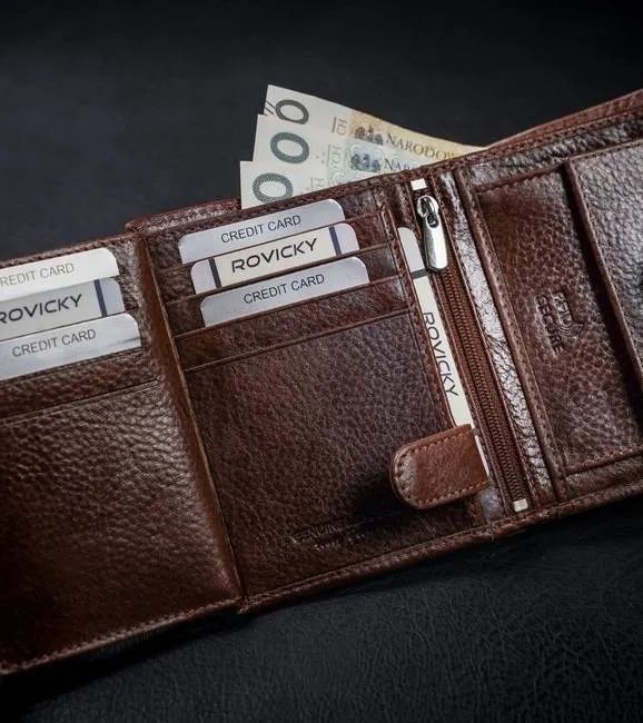 portfel skórzany rfid rovicky