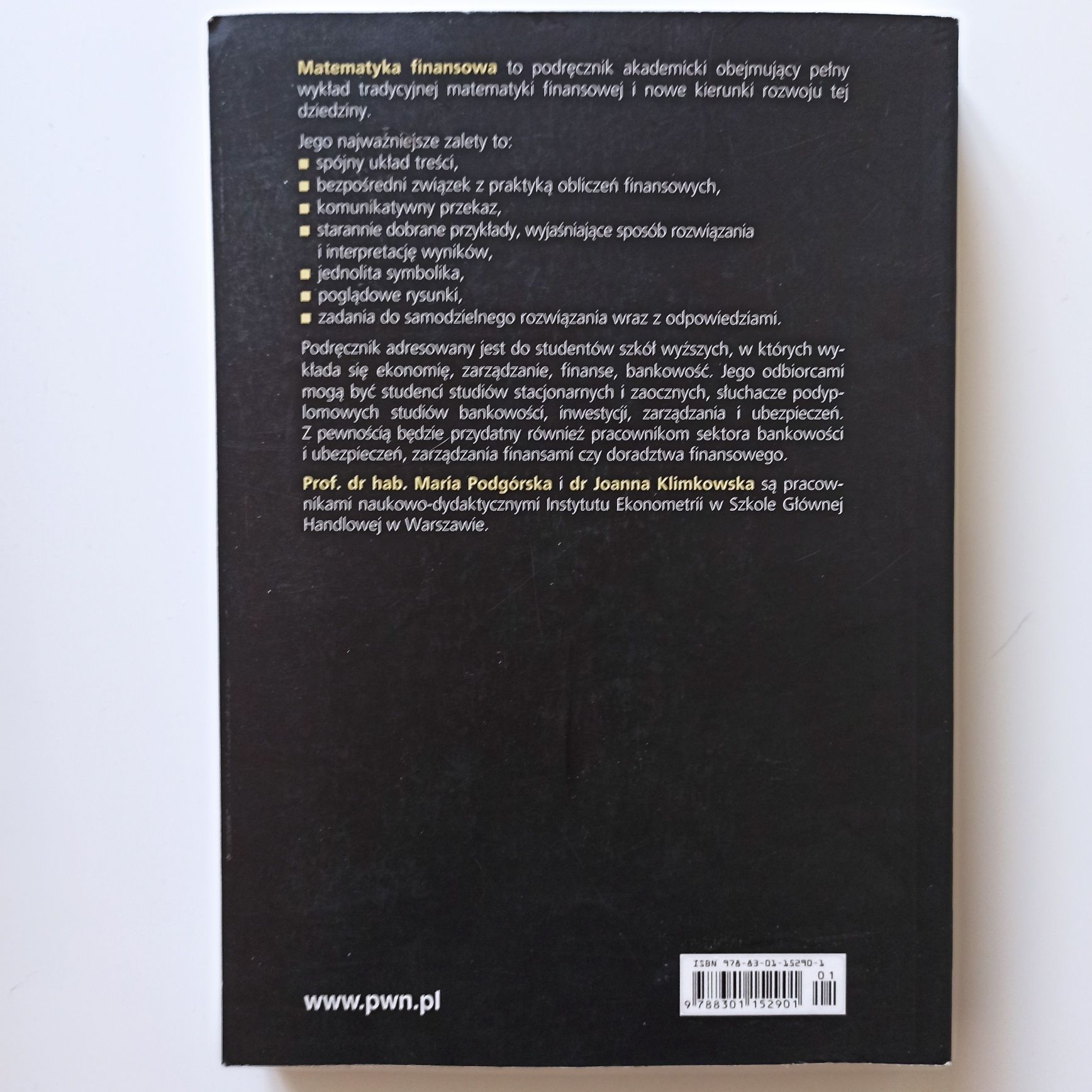 Matematyka finansowa / Podgórska
