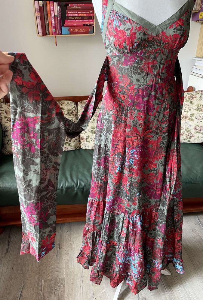 Sukienka boho Ted Baker r 2 czyli 38 kwiaty maxi