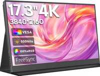 Przenośny monitor, HONGO P173A18BW-4K 17,3 USB-C HDMI PC Mac PS5 /Xbox