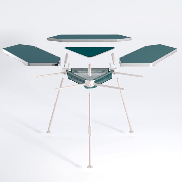 Mesa de campismo hexagonal e convivial - 6 pessoas - Tepee