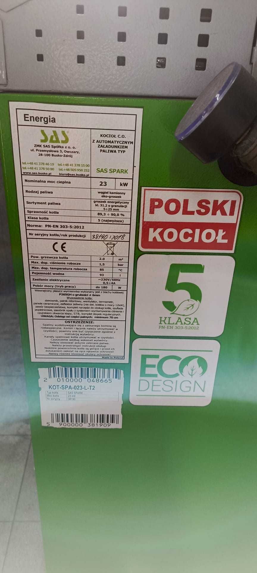 Piec na ekogroszek SAS SPARK 23kW