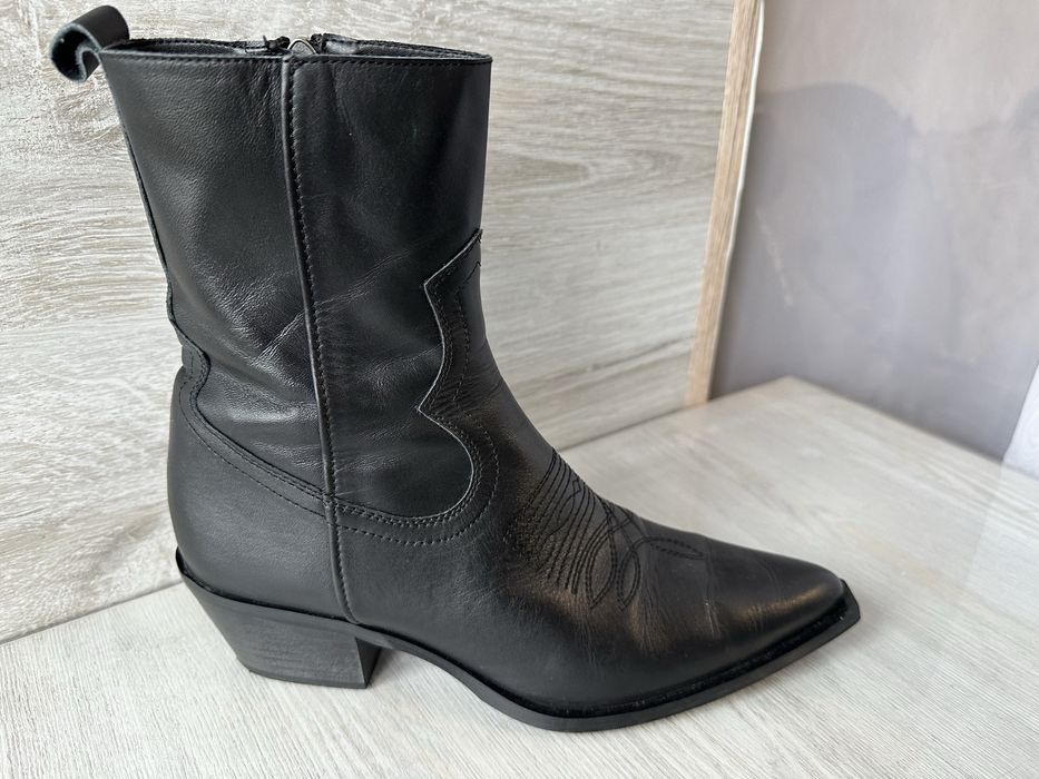 Ковбойки/козаки Zara, ід.стан, 39 р-р,шкіра