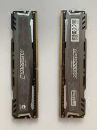 Модулі памʼяті Crucial Ballistix Sport Gray DDR4 2666MHz 8GB Kit