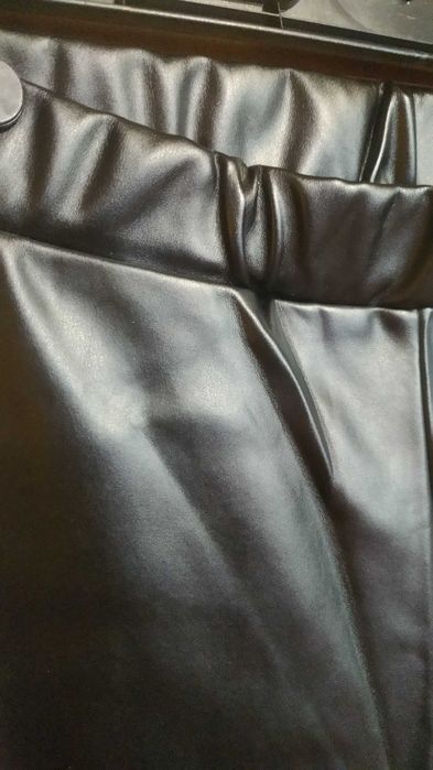 Лосіни легінси з екошкіри чорні