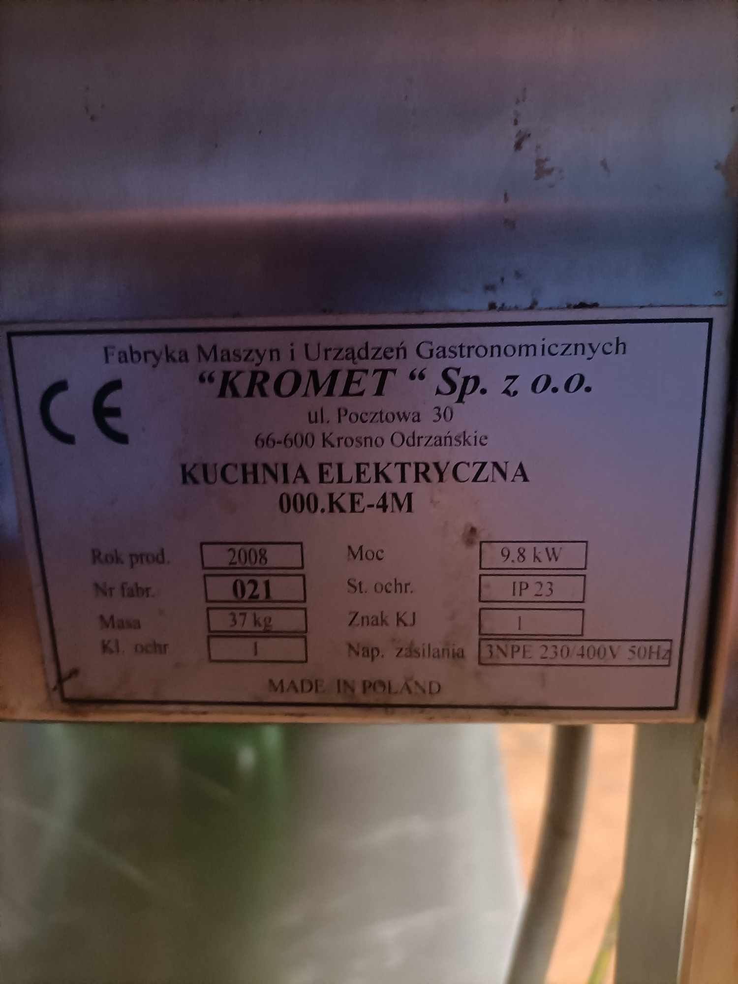 Kuchnia elektryczna gastronomiczna