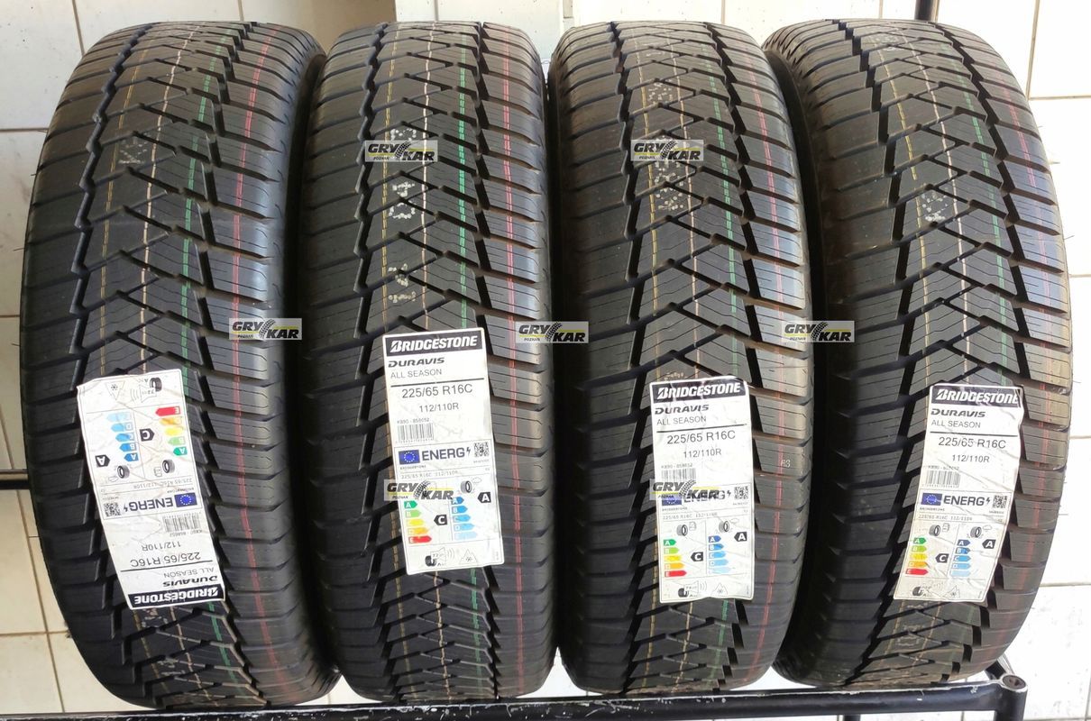4x 225/65r16c Bridgestone Duravis AllSeason C/A/72dB 2 lata gwarancji