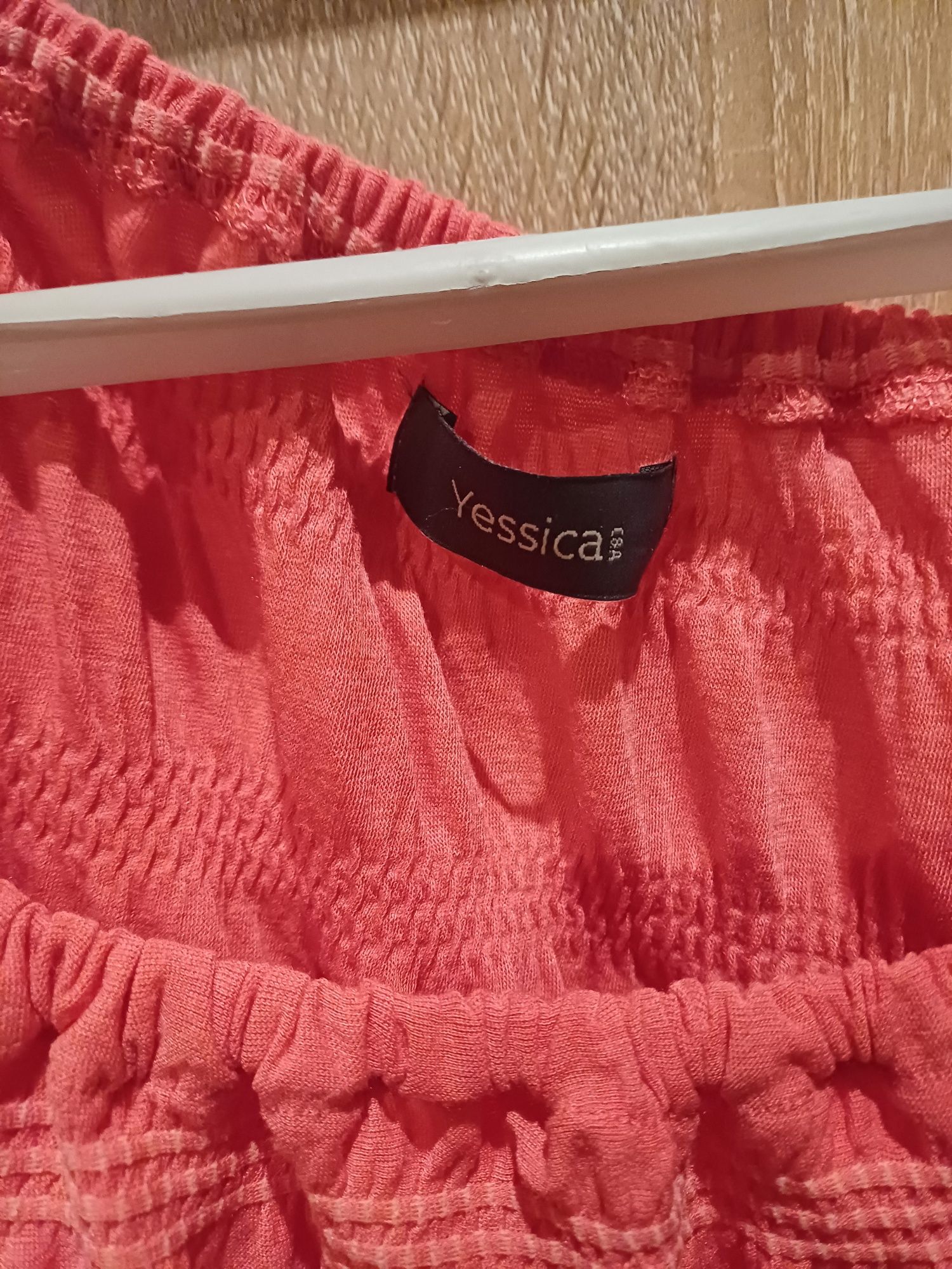 C&A Yessica rozmiar S koralowa bluzka z odkrytymi ramionami